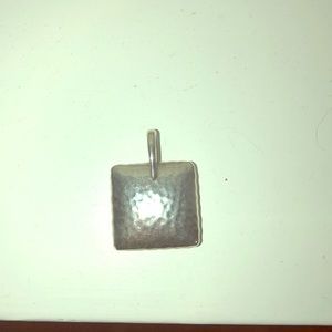 Silpada sterling silver hammered square pendant